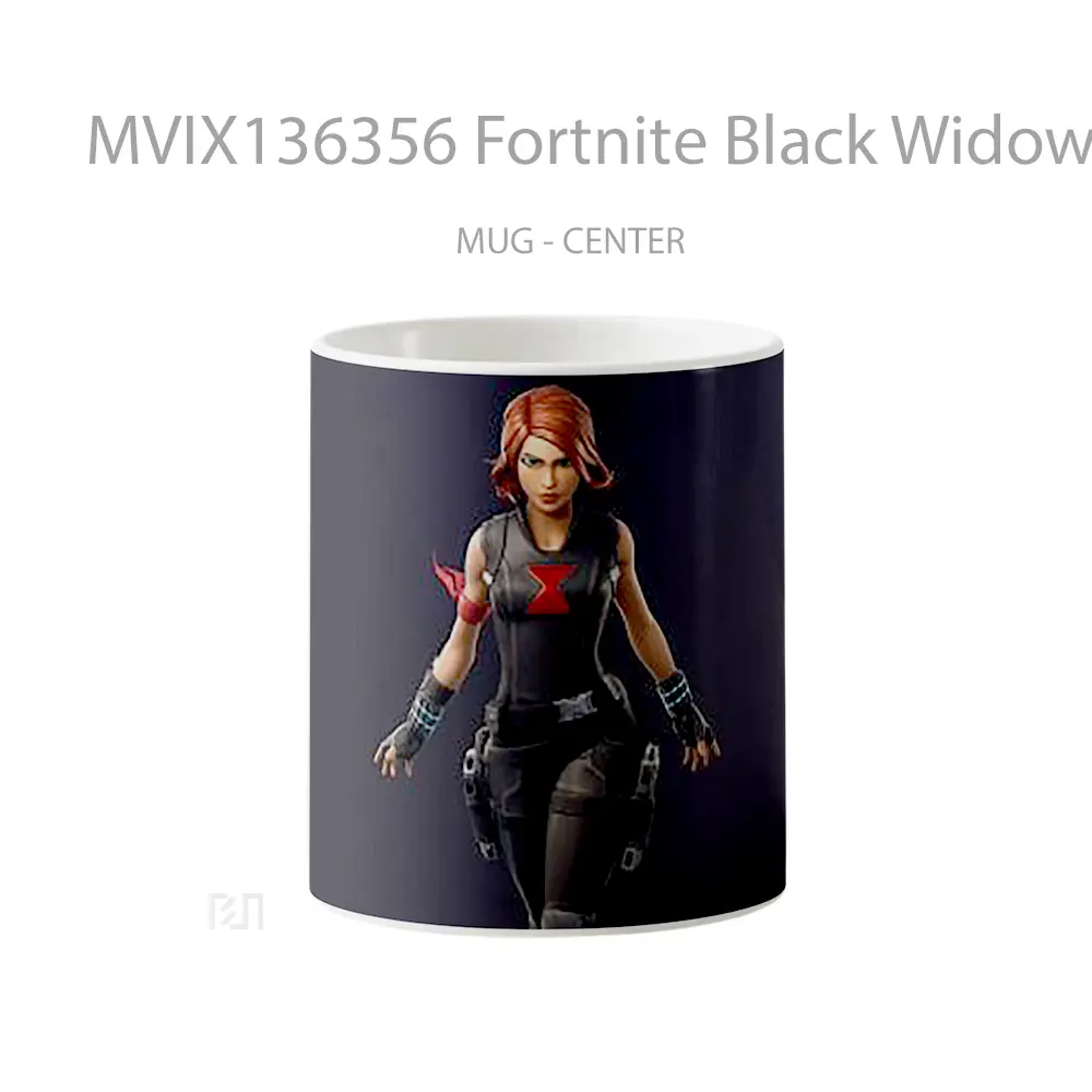 Mug Fortnite Black Widow Skin Gelas Superhero