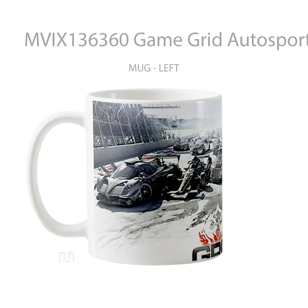 Mug Game Grid Autosport Cangkir Gamer - All-side / Desain