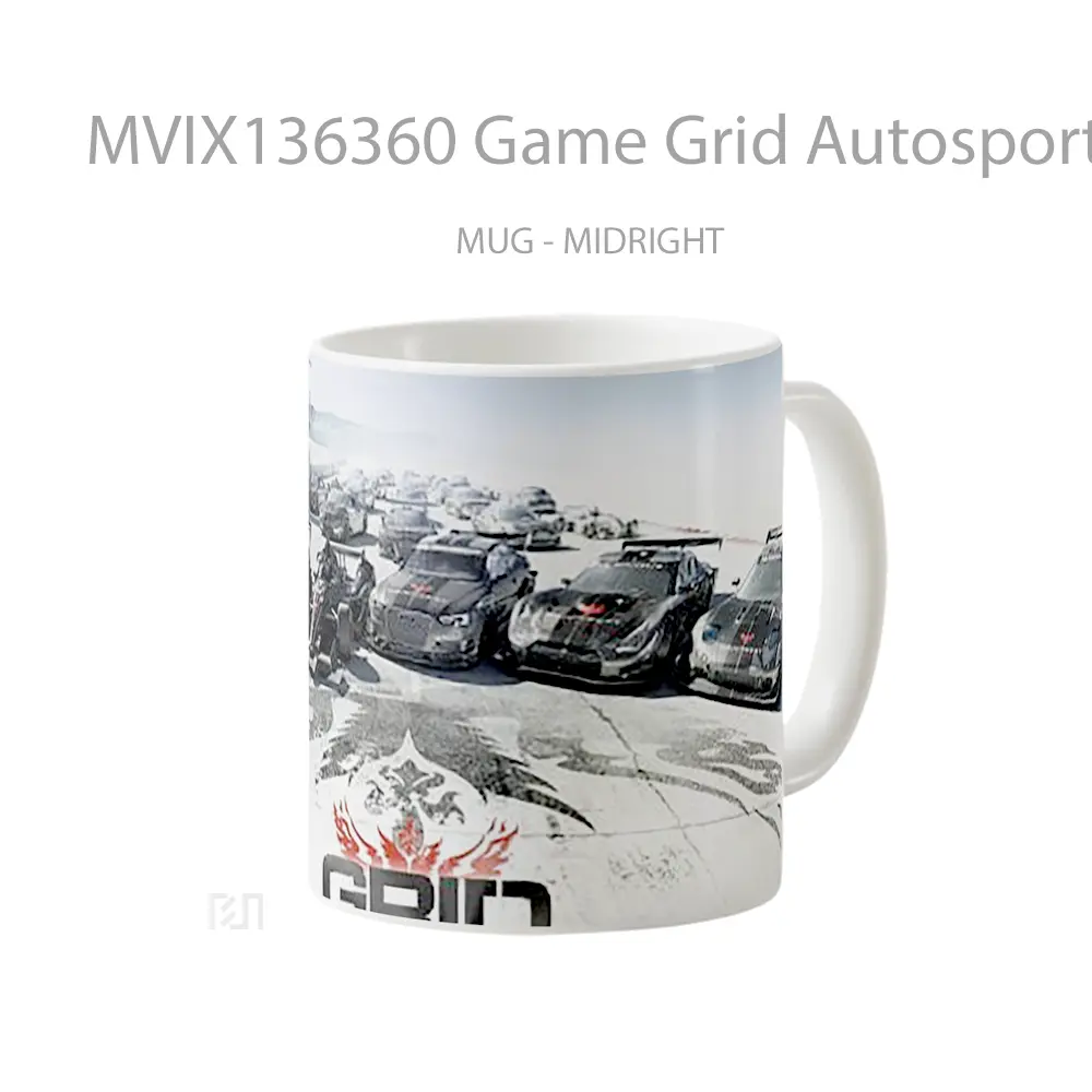 Mug Game Grid Autosport Cangkir Gamer - All-side / Desain