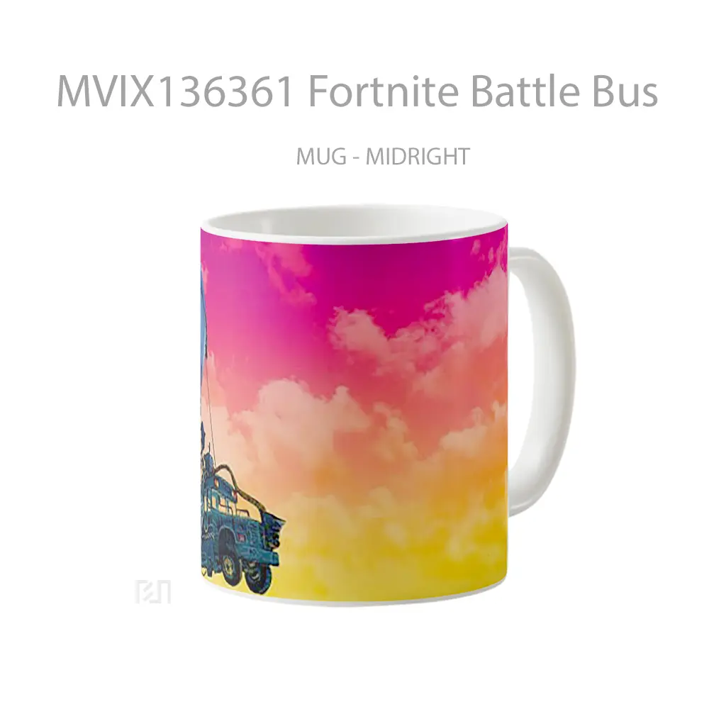 Mug Fortnite Battle Bus Cangkir Gamer - All-side / Desain