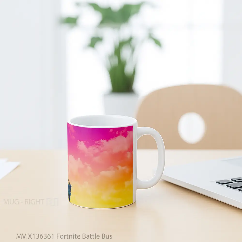 Mug Fortnite Battle Bus Cangkir Gamer - All-side / Desain