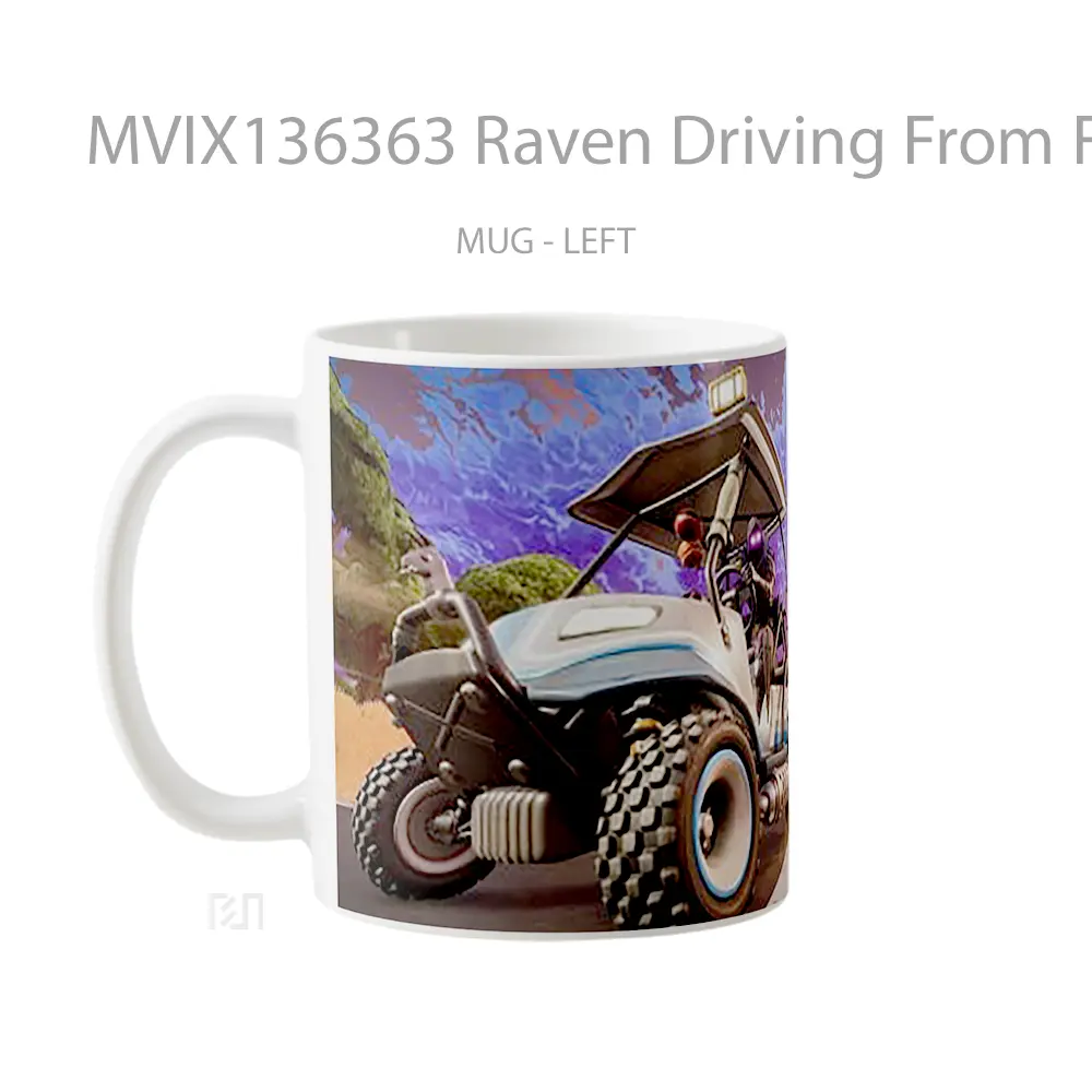 Mug Raven Driving From Fortnite Cangkir Gamer - All-side / Desain