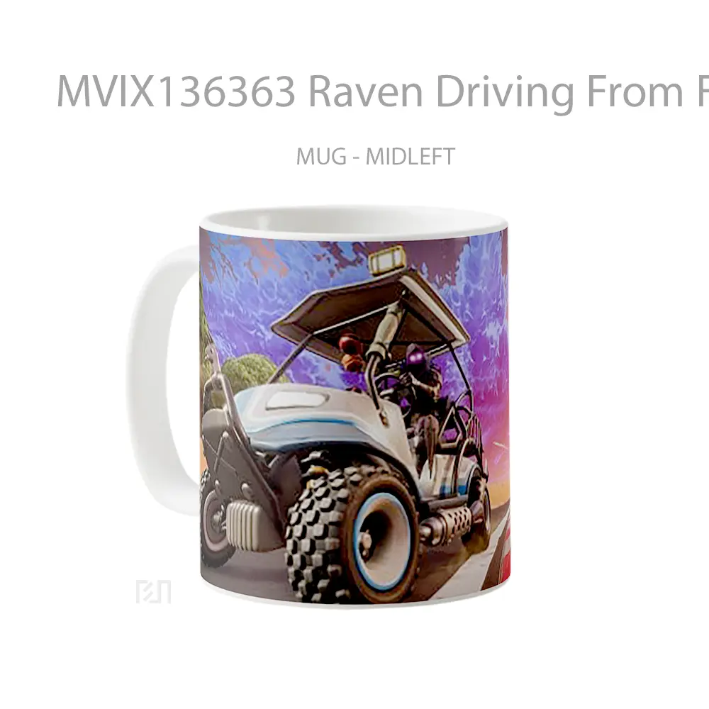 Mug Raven Driving From Fortnite Cangkir Gamer - All-side / Desain