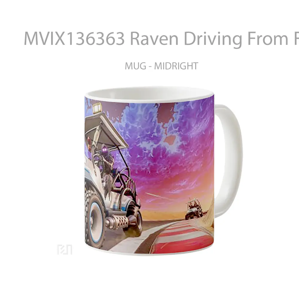Mug Raven Driving From Fortnite Cangkir Gamer - All-side / Desain