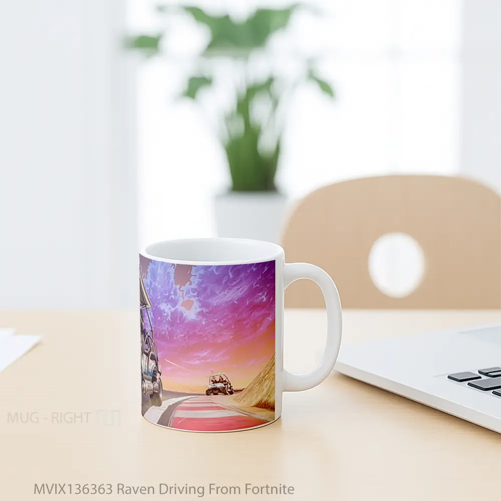 Mug Raven Driving From Fortnite Cangkir Gamer - All-side / Desain