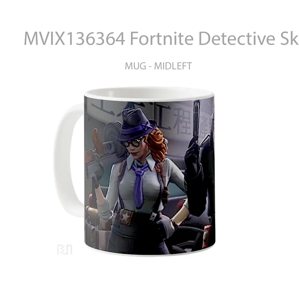 Mug Fortnite Detective Skins Cangkir Gamer - All-side / Desain