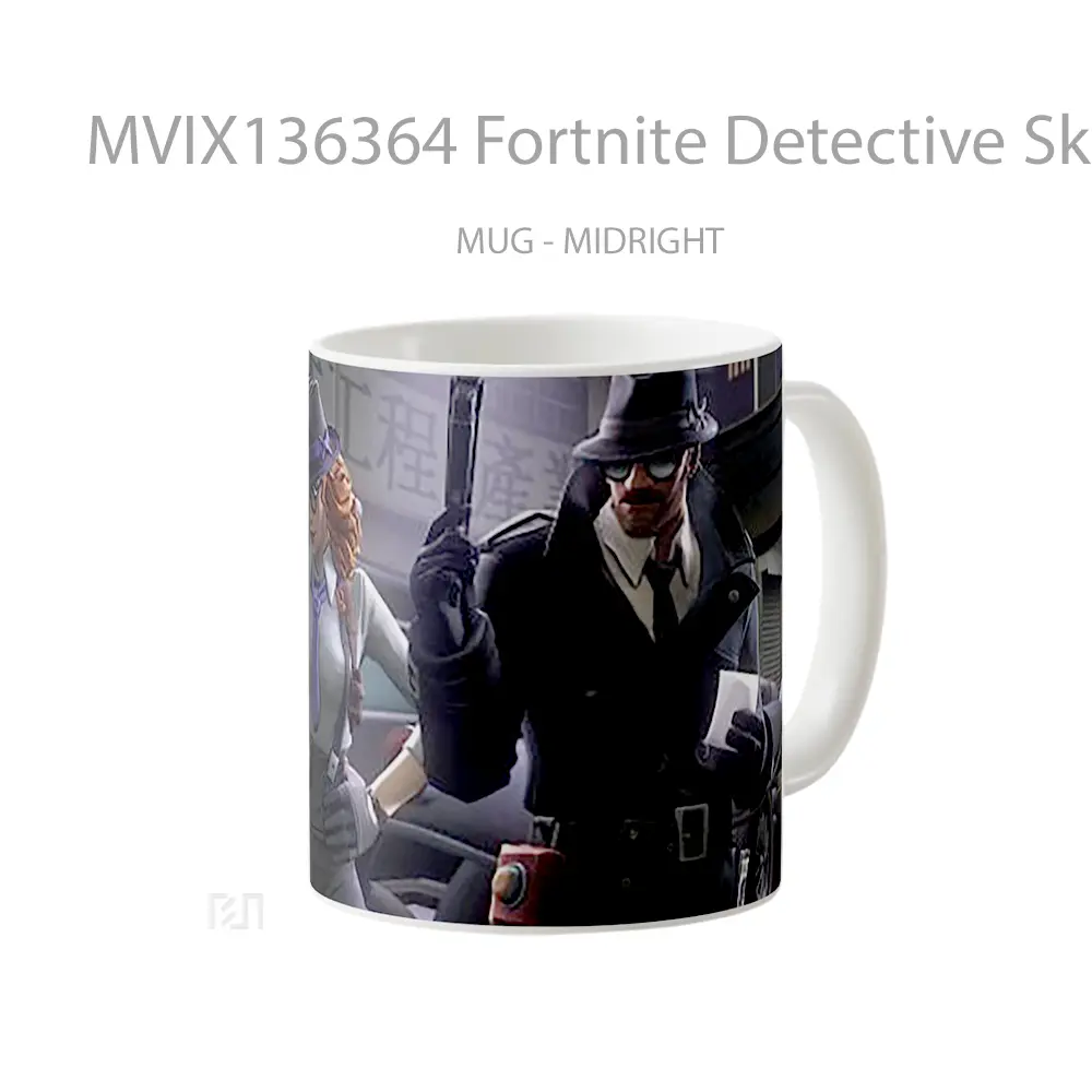 Mug Fortnite Detective Skins Cangkir Gamer - All-side / Desain