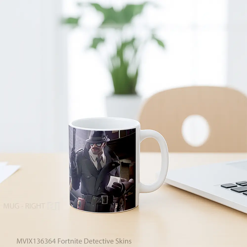Mug Fortnite Detective Skins Cangkir Gamer - All-side / Desain