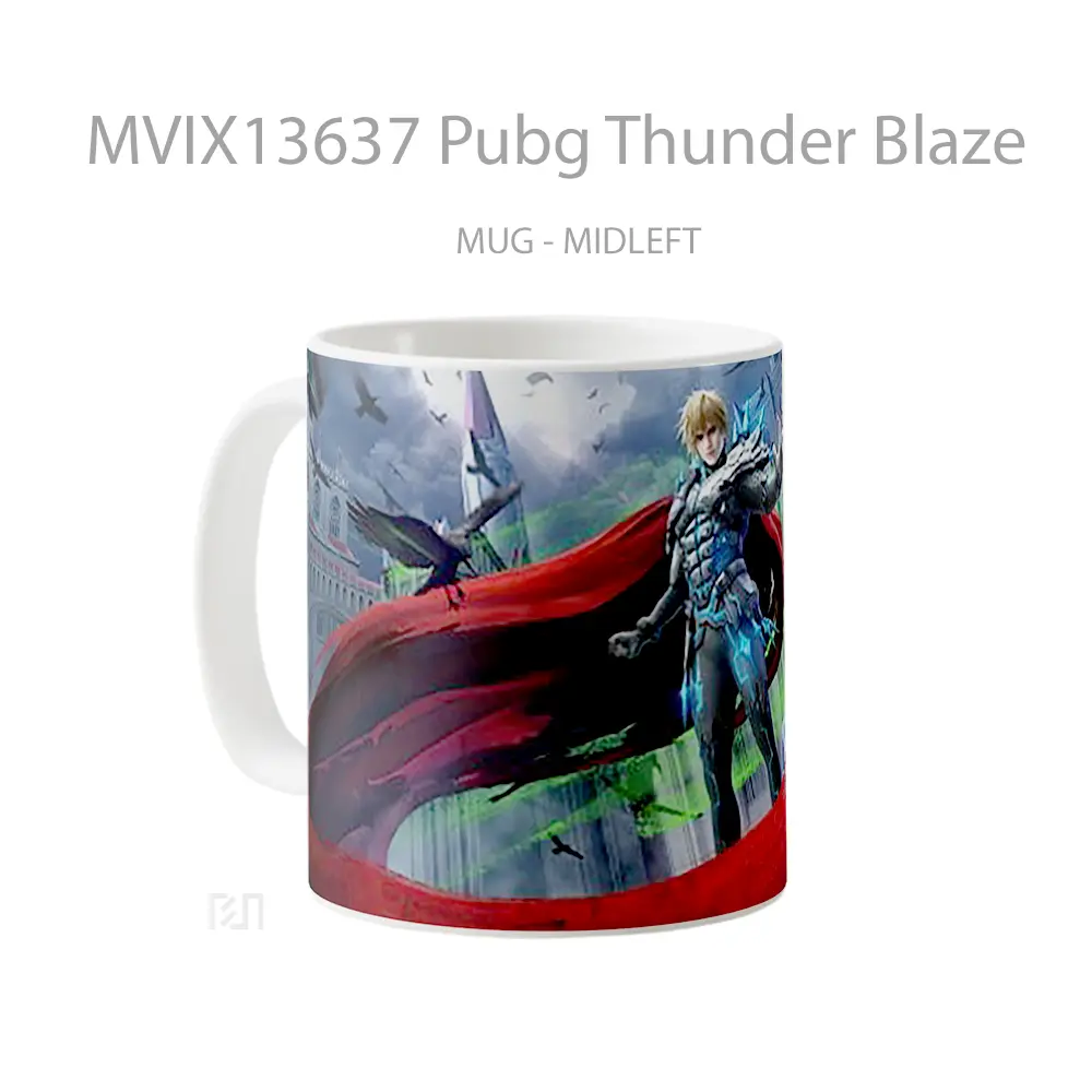Mug Pubg Thunder Blaze Cangkir Gamer - All-side / Desain