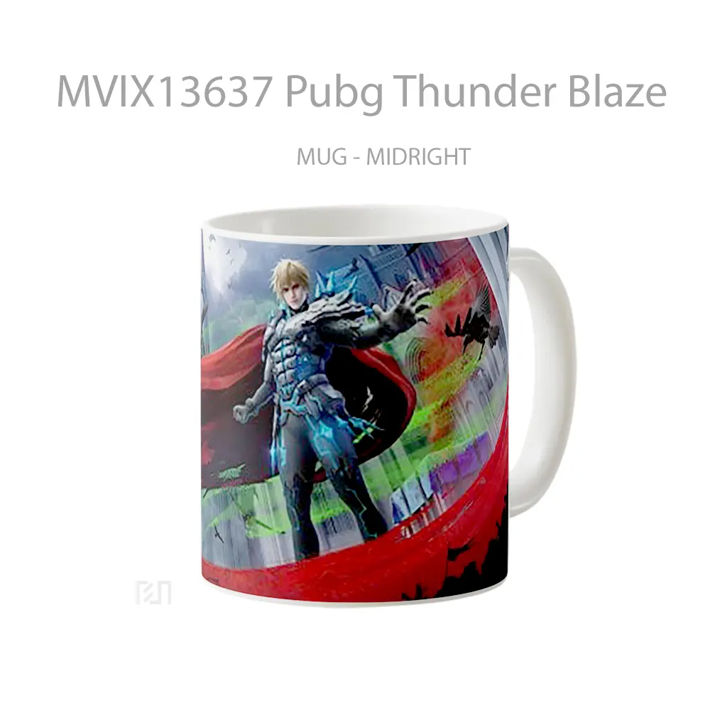 Mug Pubg Thunder Blaze Cangkir Gamer - All-side / Desain