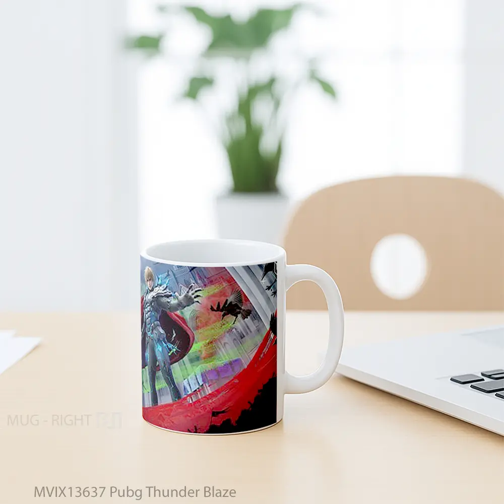 Mug Pubg Thunder Blaze Cangkir Gamer - All-side / Desain