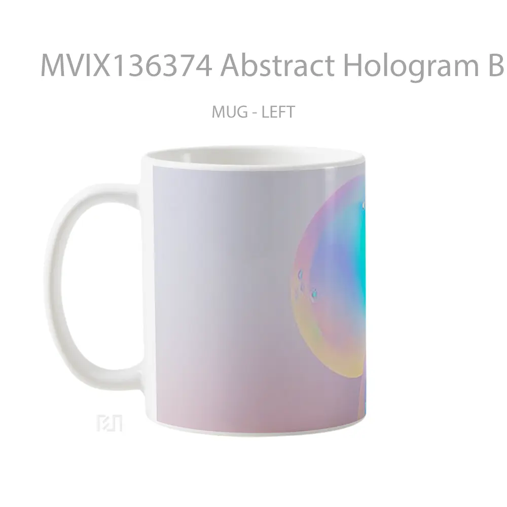 Mug Abstract Hologram Bubbles Gelas Seni Modern - All-side / Desain