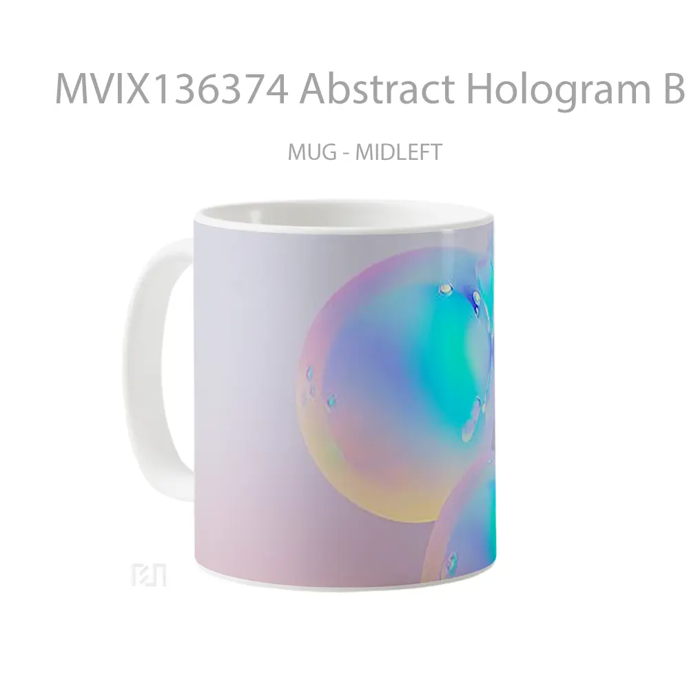 Mug Abstract Hologram Bubbles Gelas Seni Modern - All-side / Desain