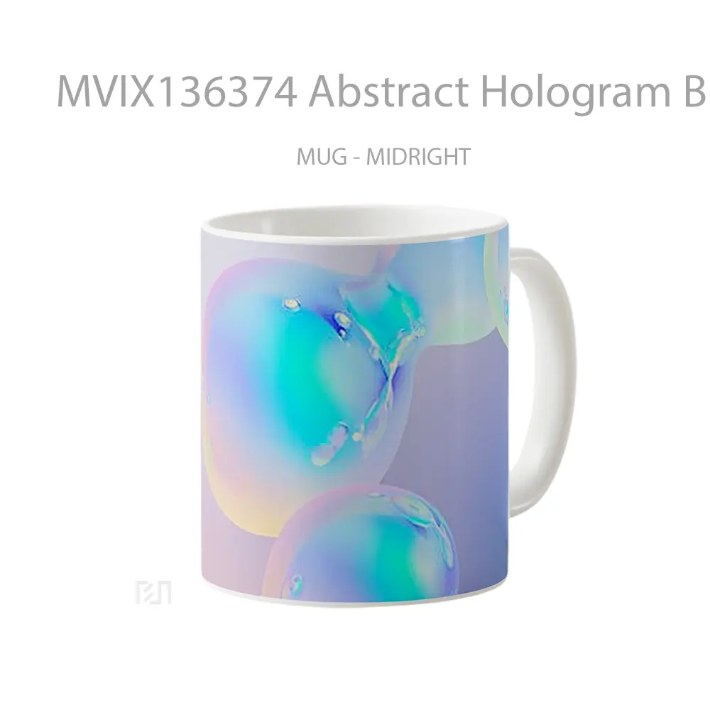 Mug Abstract Hologram Bubbles Gelas Seni Modern - All-side / Desain