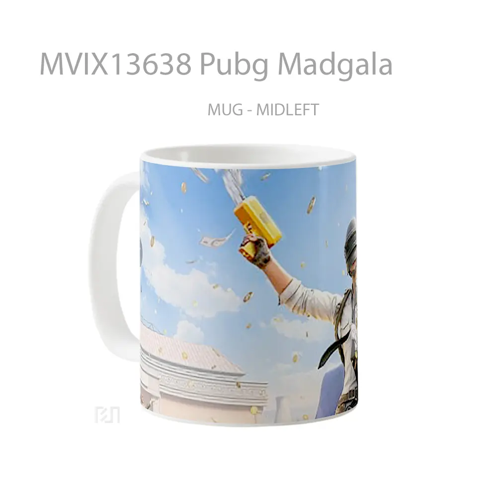 Mug Pubg Madgala Cangkir Gamer - All-side / Desain