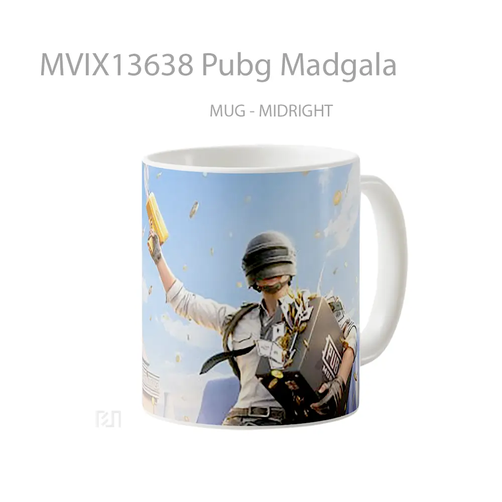 Mug Pubg Madgala Cangkir Gamer - All-side / Desain