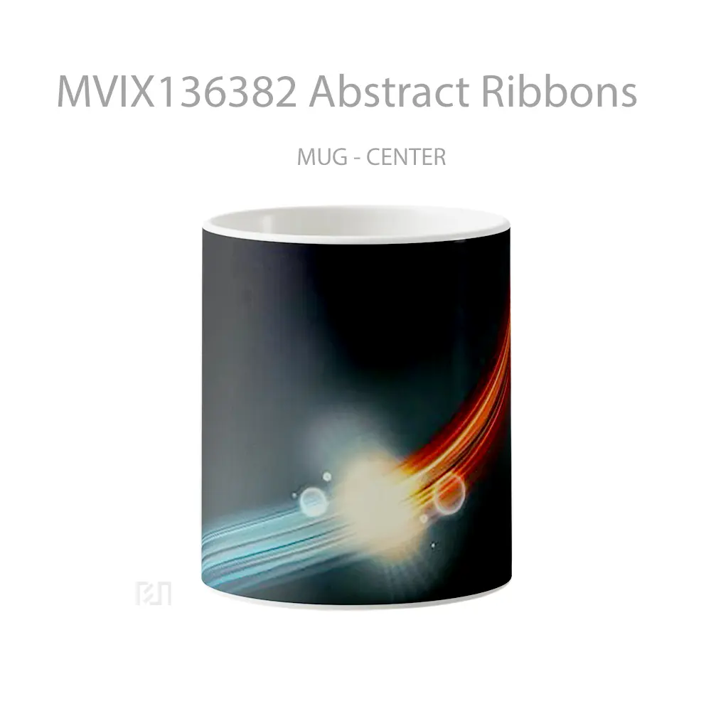 Mug Abstract Ribbons Gelas Seni Modern