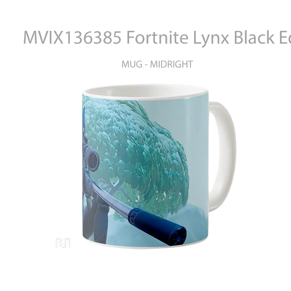 Mug Fortnite Lynx Black Edition Cangkir Gamer - All-side / Desain