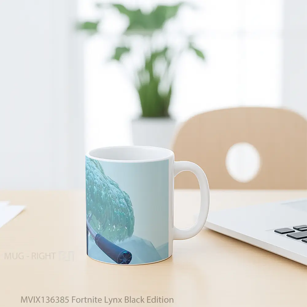 Mug Fortnite Lynx Black Edition Cangkir Gamer - All-side / Desain