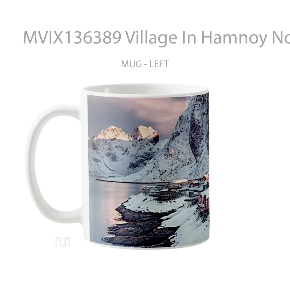 Mug Village In Hamnoy Norway At Sunset Gelas Pemandangan Alam - All-side / Desain