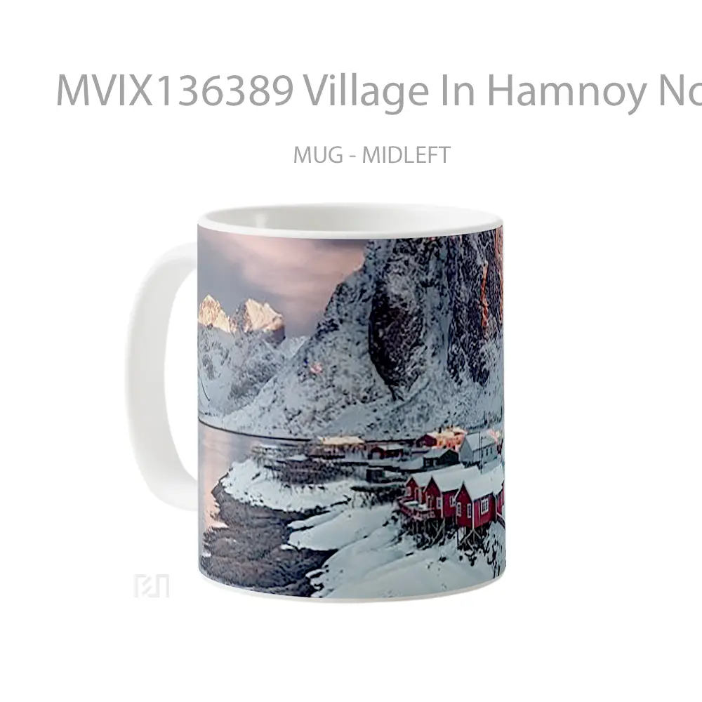 Mug Village In Hamnoy Norway At Sunset Gelas Pemandangan Alam - All-side / Desain