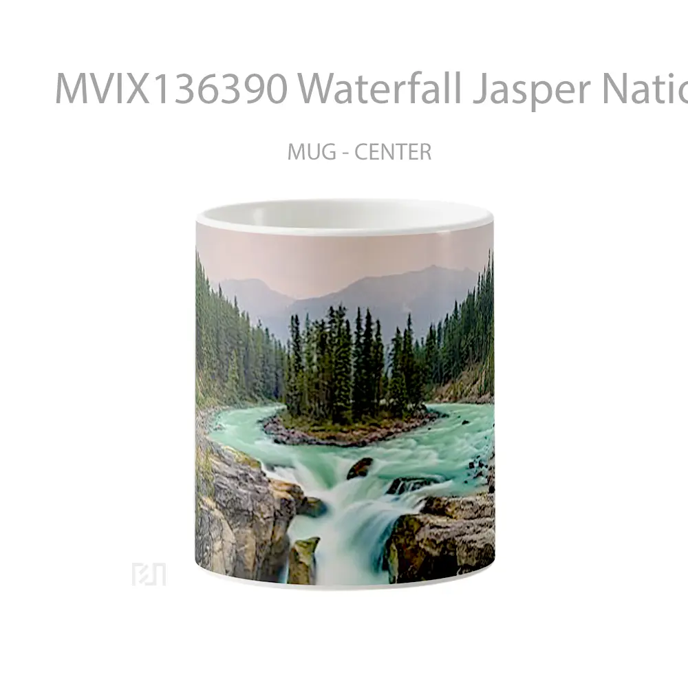 Mug Waterfall Jasper National Park Canada Gelas Pemandangan Alam