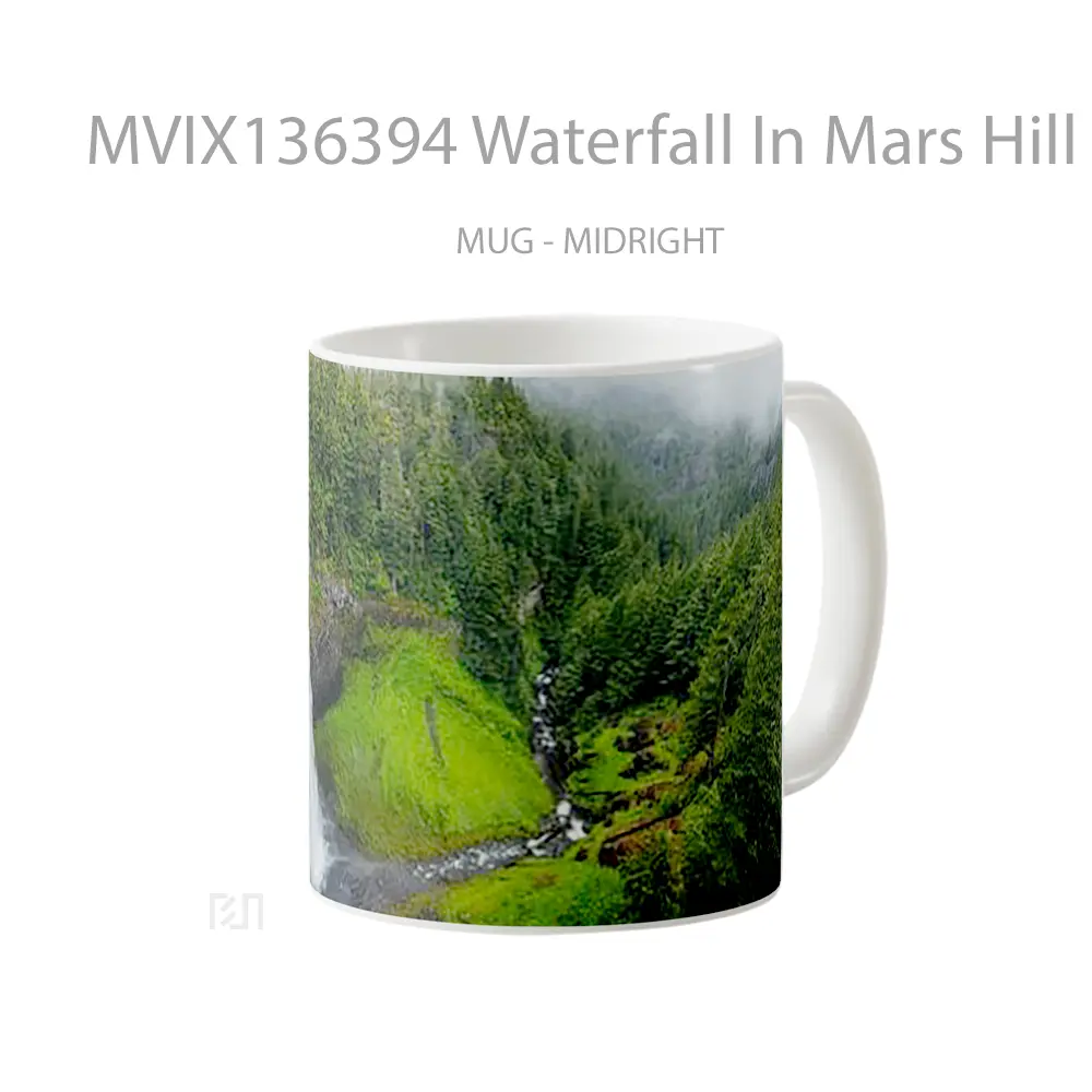 Mug Waterfall In Mars Hill North Carolina Gelas Pemandangan Alam - All-side / Desain