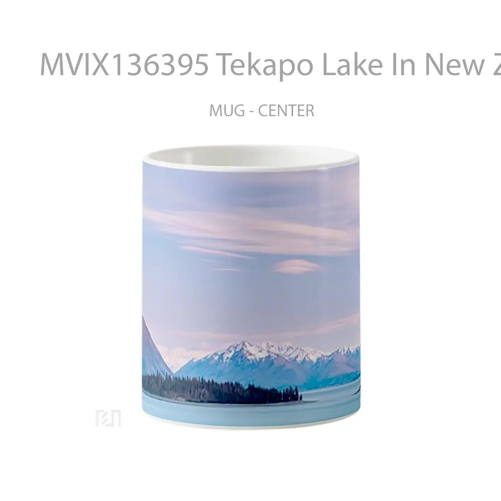 Mug Tekapo Lake In New Zeland S Mountains Gelas Pemandangan Alam