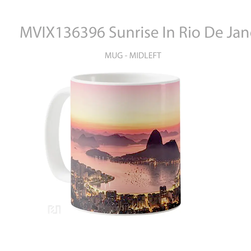 Mug Sunrise In Rio De Janeiro Gelas Pemandangan Alam - All-side / Desain