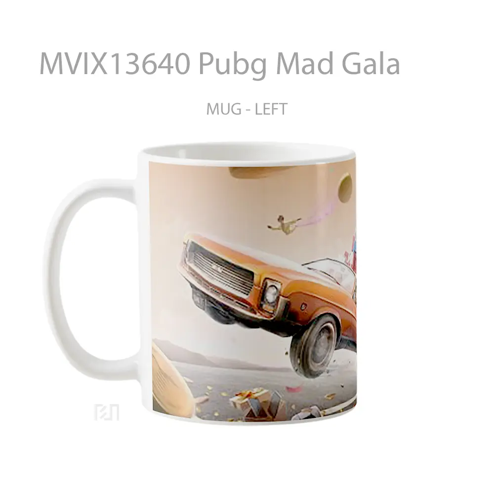 Mug Pubg Mad Gala Cangkir Gamer - All-side / Desain