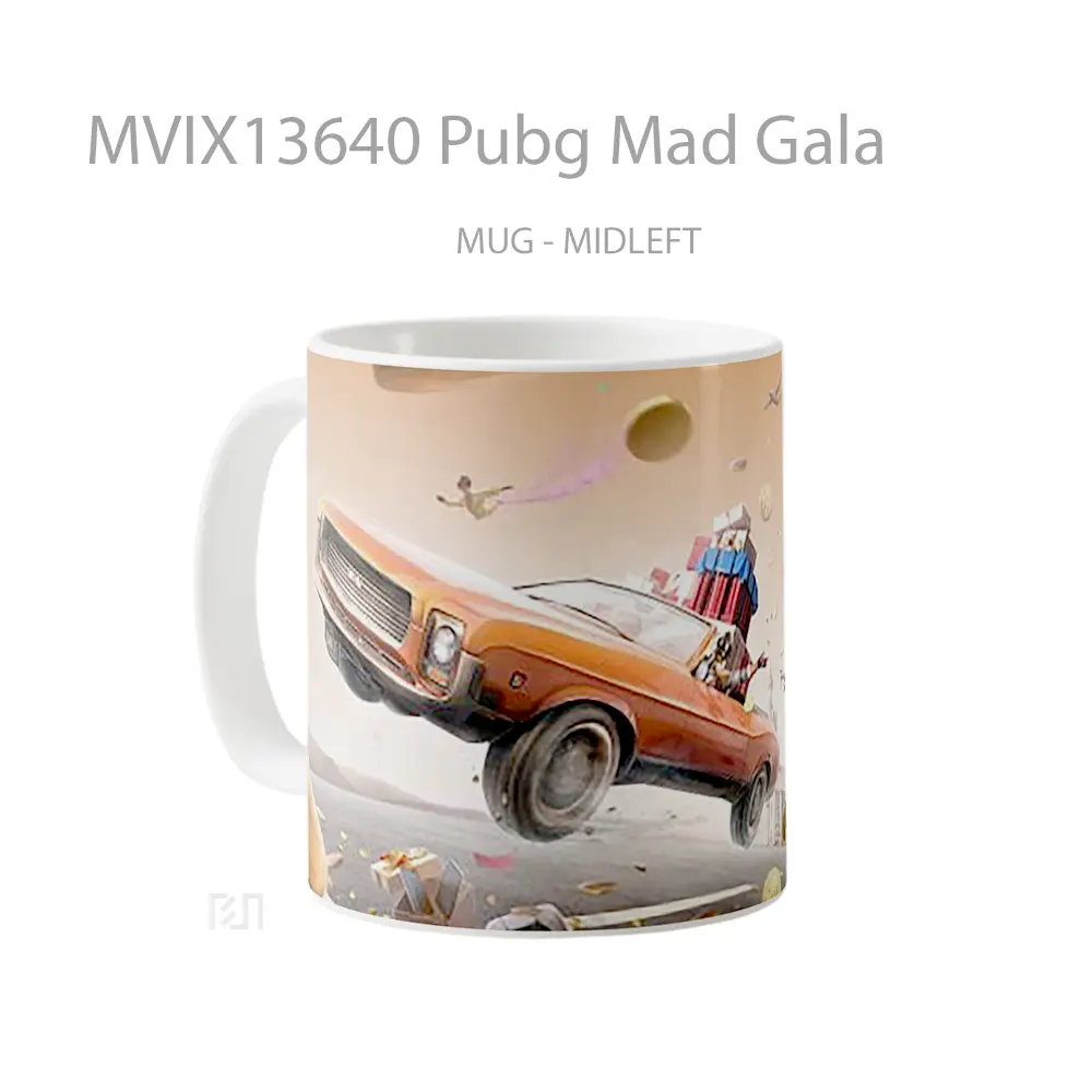 Mug Pubg Mad Gala Cangkir Gamer - All-side / Desain