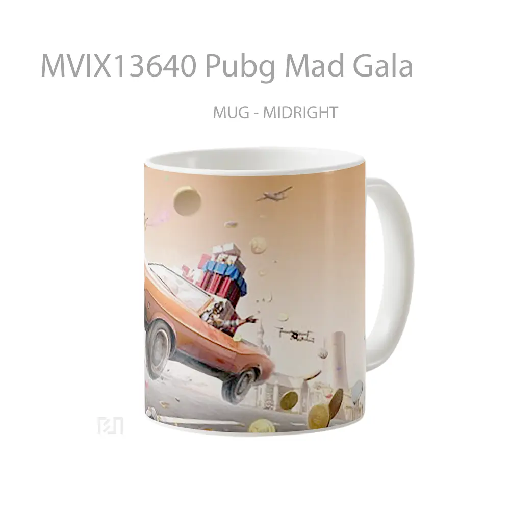 Mug Pubg Mad Gala Cangkir Gamer - All-side / Desain