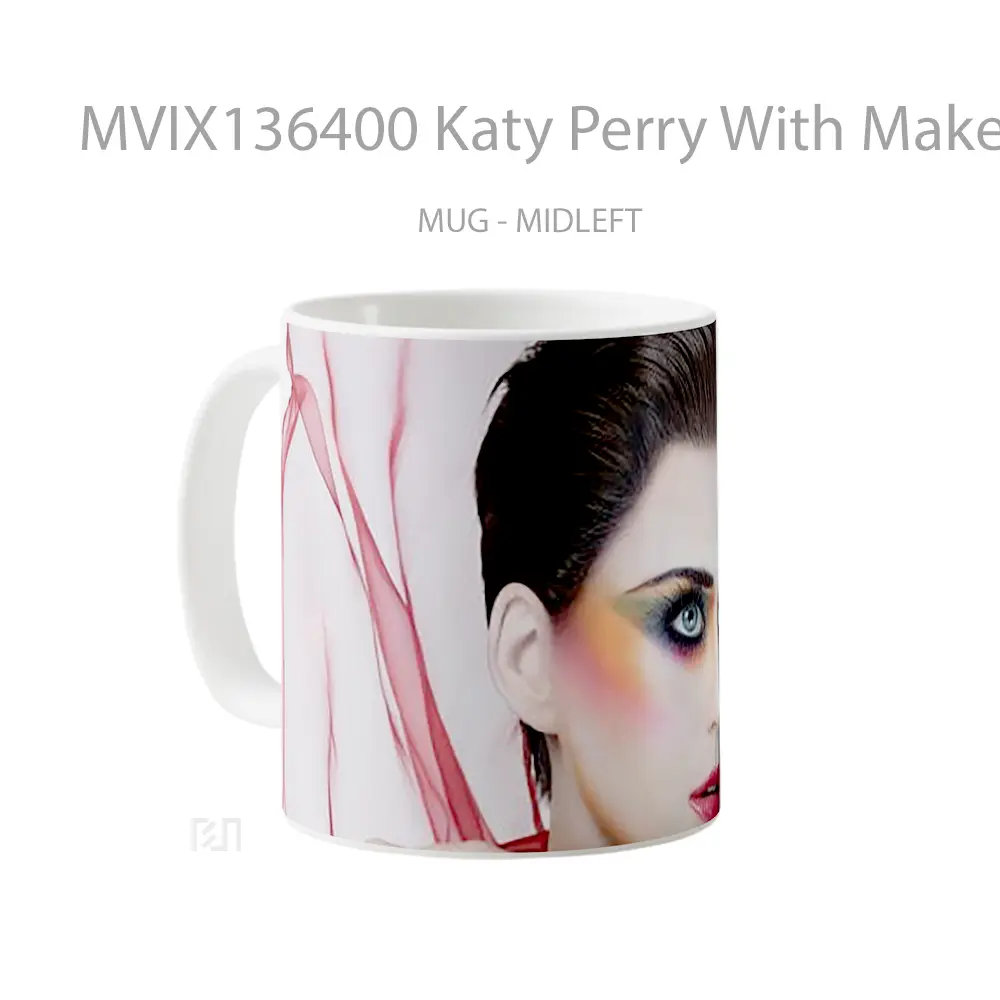 Mug Katy Perry With Makeup Gelas Keramik Unik - All-side / Desain