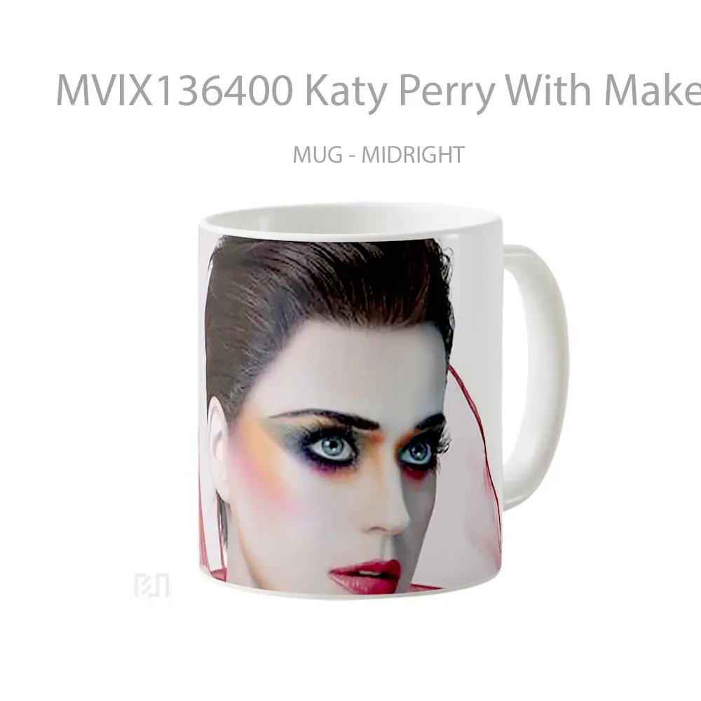 Mug Katy Perry With Makeup Gelas Keramik Unik - All-side / Desain
