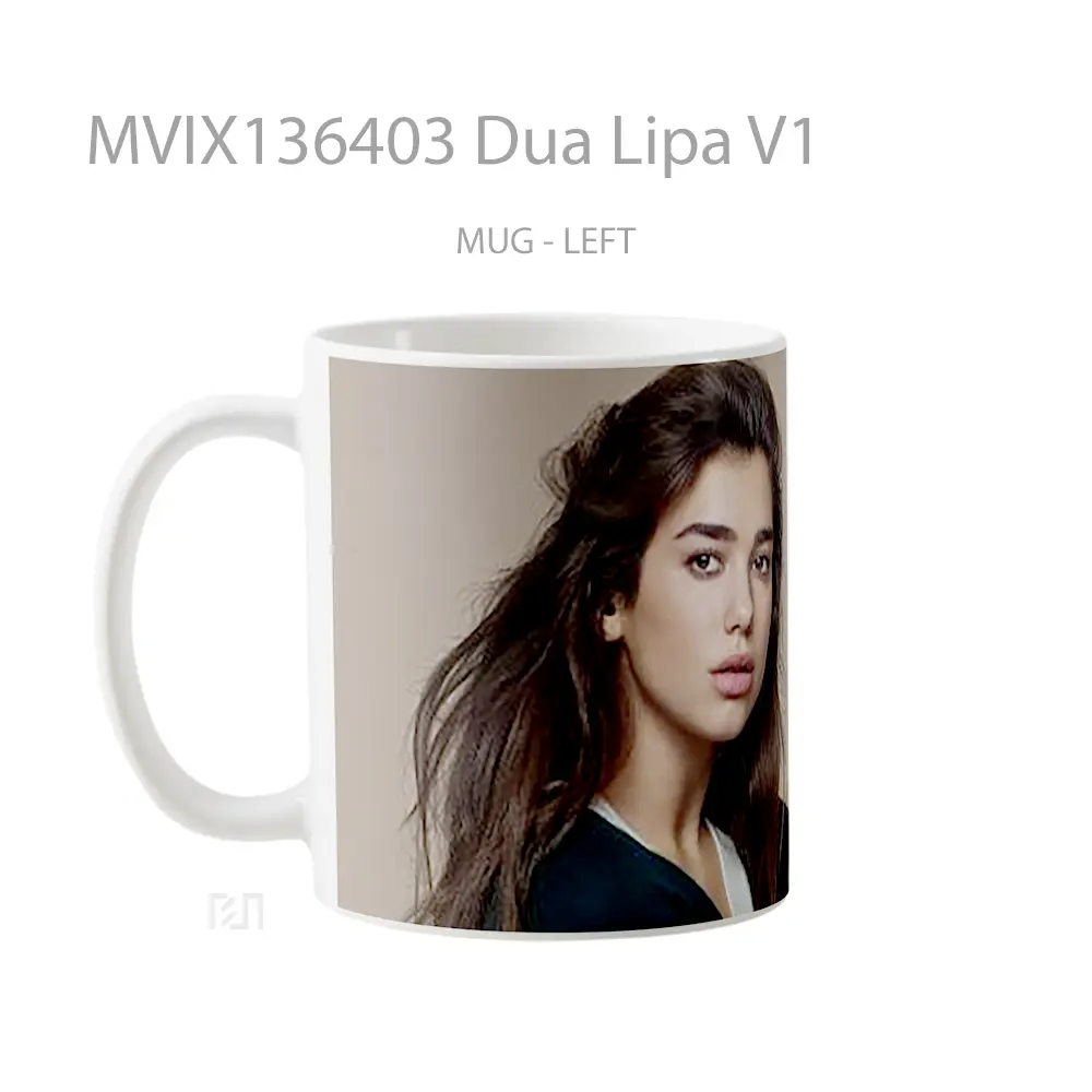 Mug Dua Lipa V1 Gelas Selebriti - All-side / Desain