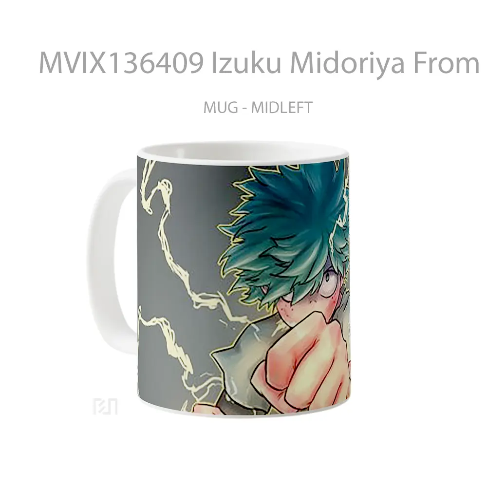 Mug Izuku Midoriya From My Hero Academia Cangkir Anime - All-side / Desain