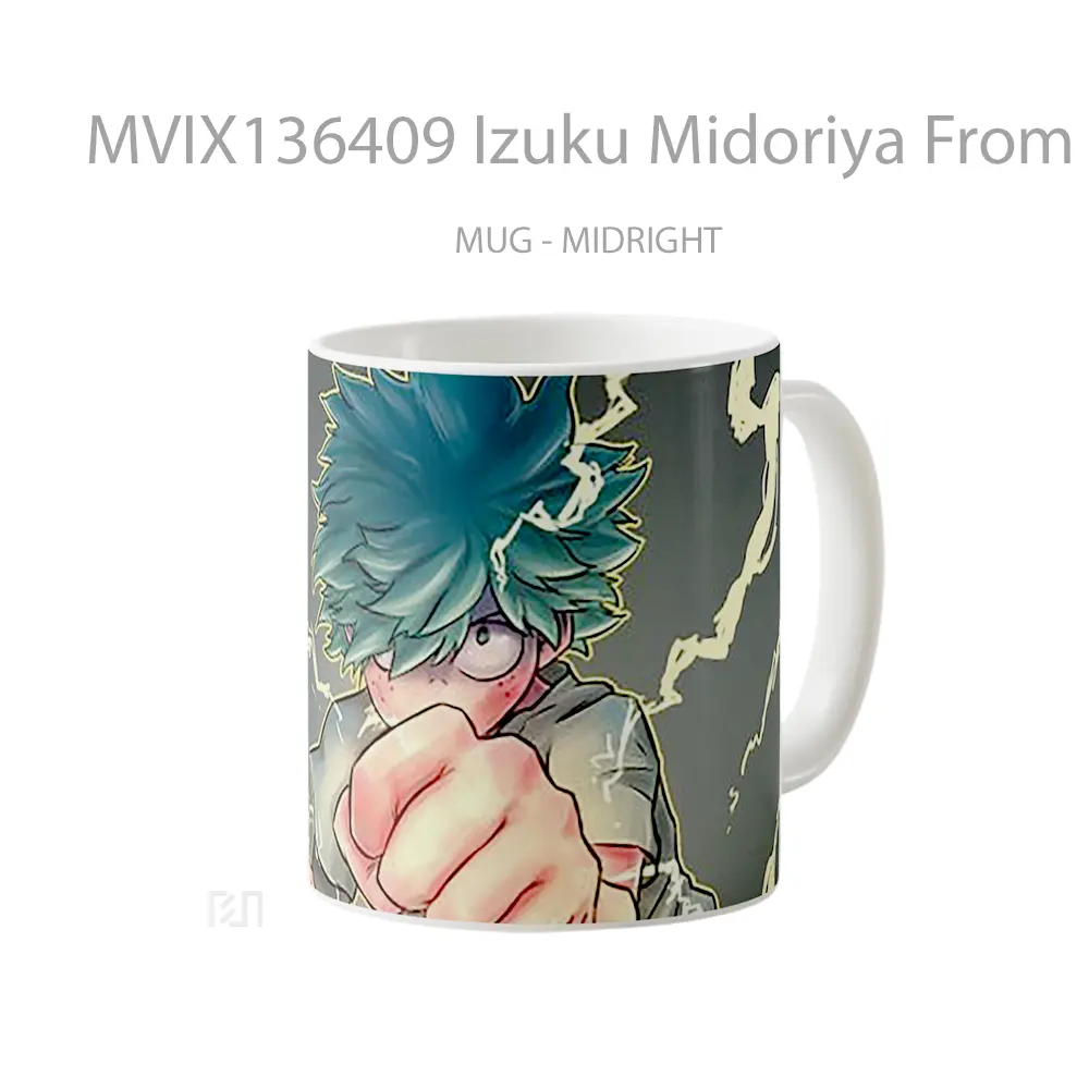 Mug Izuku Midoriya From My Hero Academia Cangkir Anime - All-side / Desain