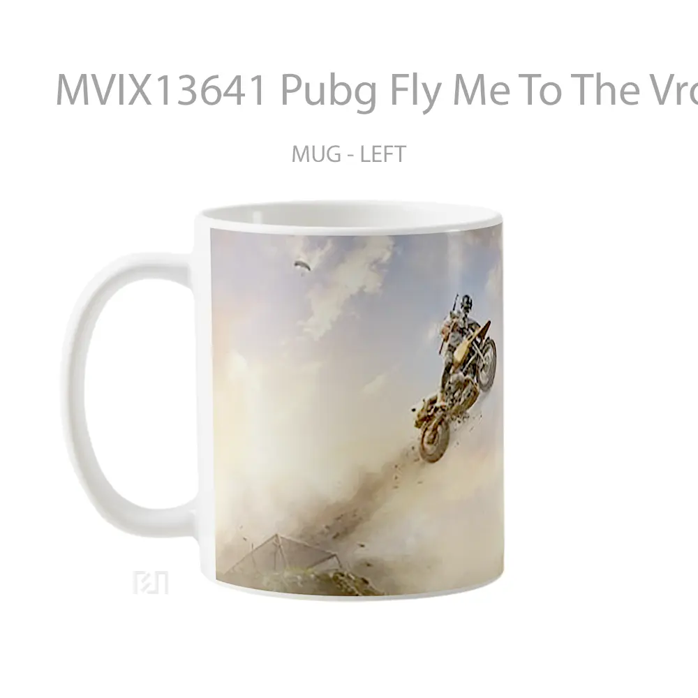 Mug Pubg Fly Me To The Vroom Cangkir Gamer - All-side / Desain