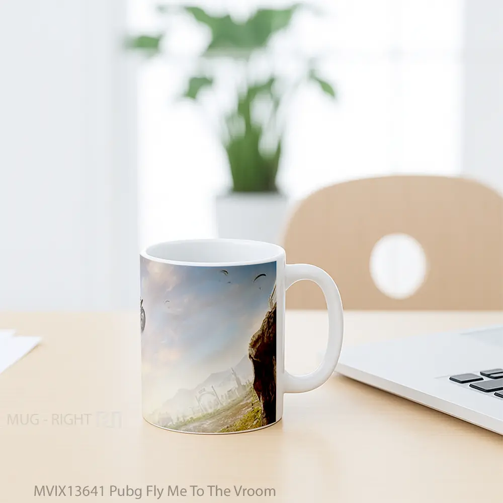 Mug Pubg Fly Me To The Vroom Cangkir Gamer - All-side / Desain