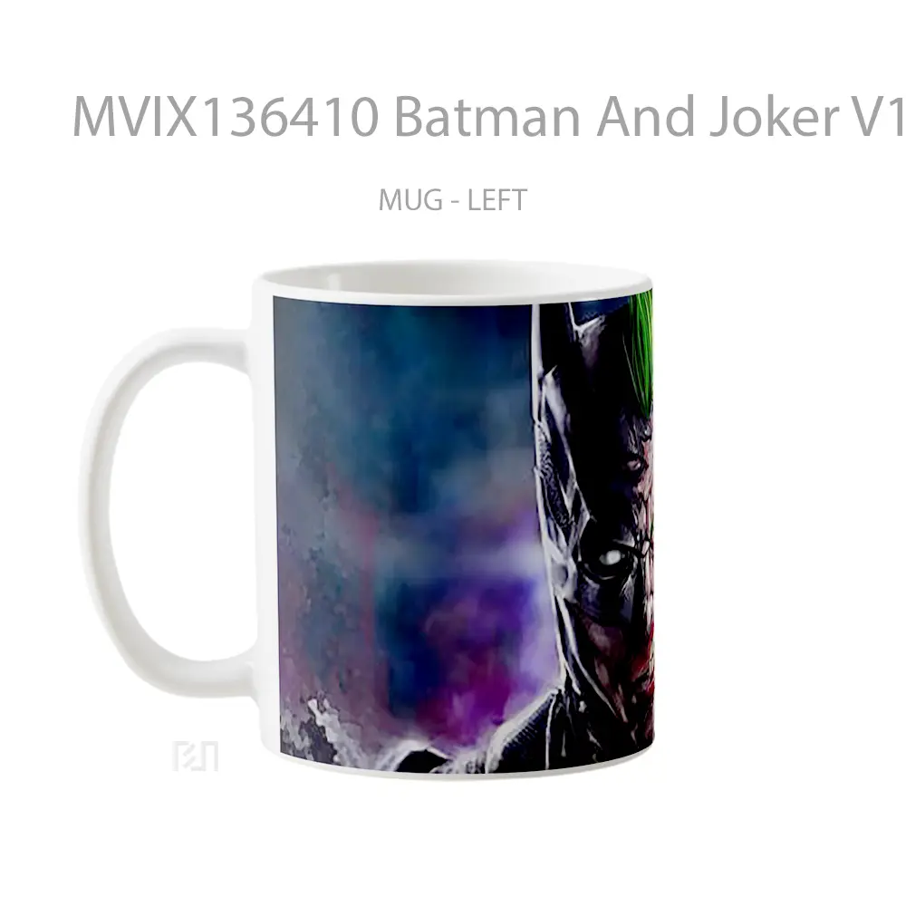 Mug Batman And Joker V1 Gelas Superhero - All-side / Desain