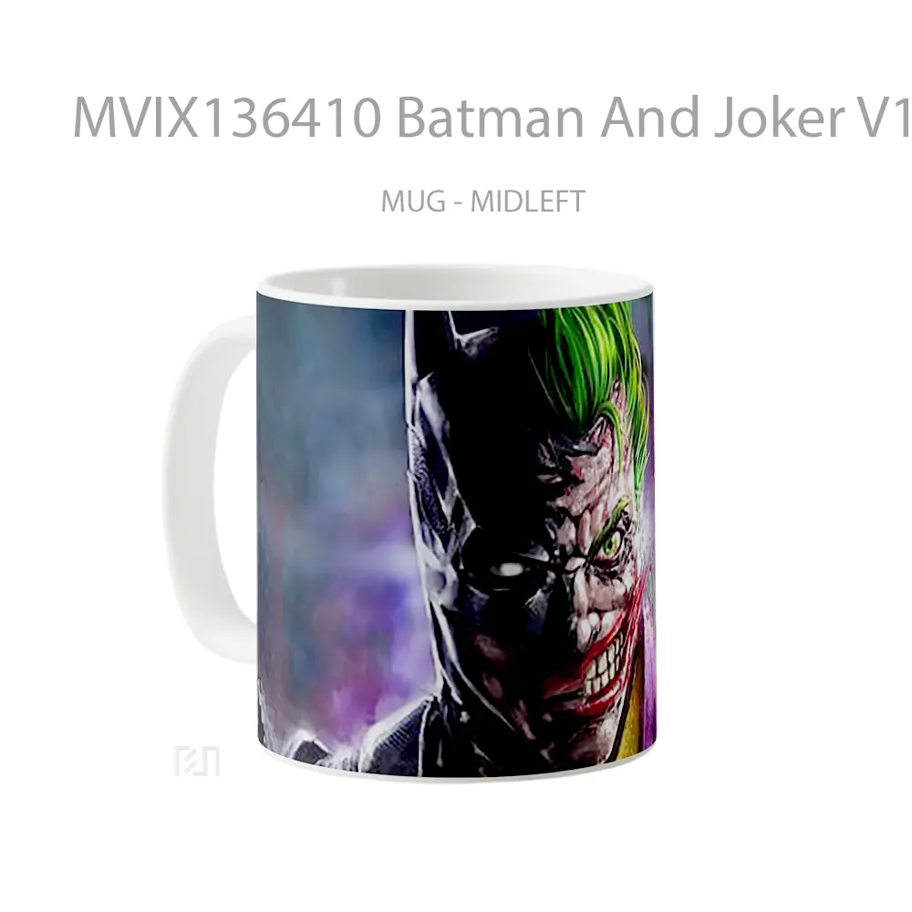 Mug Batman And Joker V1 Gelas Superhero - All-side / Desain