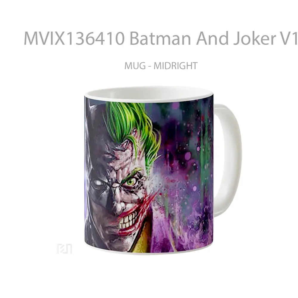 Mug Batman And Joker V1 Gelas Superhero - All-side / Desain
