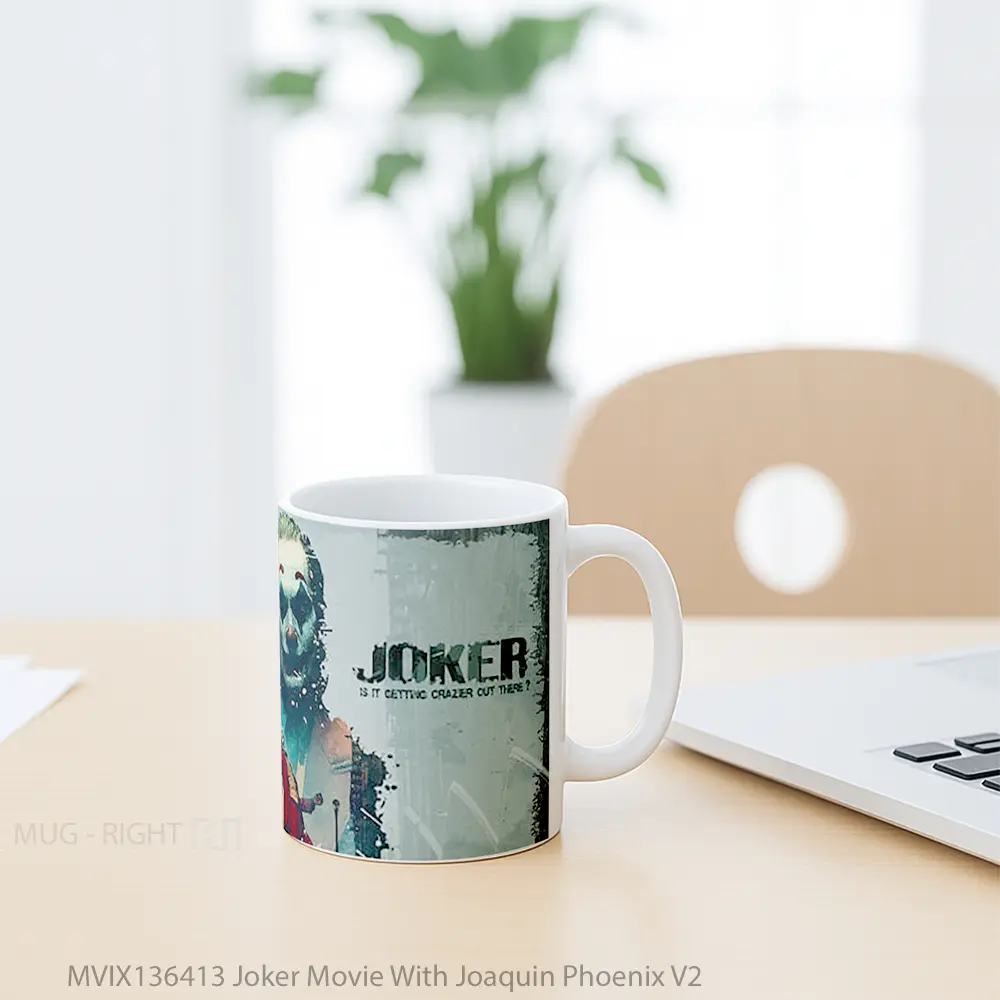 Mug Joker Movie With Joaquin Phoenix V2 Gelas Superhero - All-side / Desain