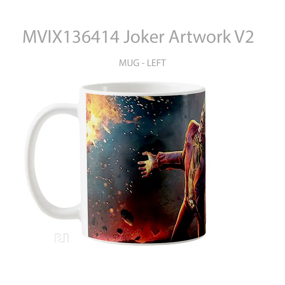 Mug Joker Artwork V2 Gelas Superhero - All-side / Desain