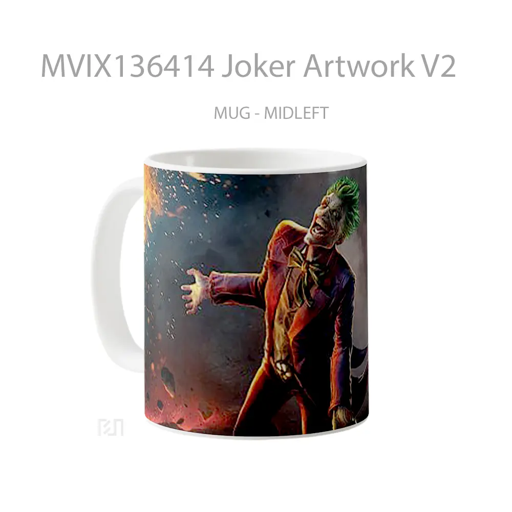 Mug Joker Artwork V2 Gelas Superhero - All-side / Desain
