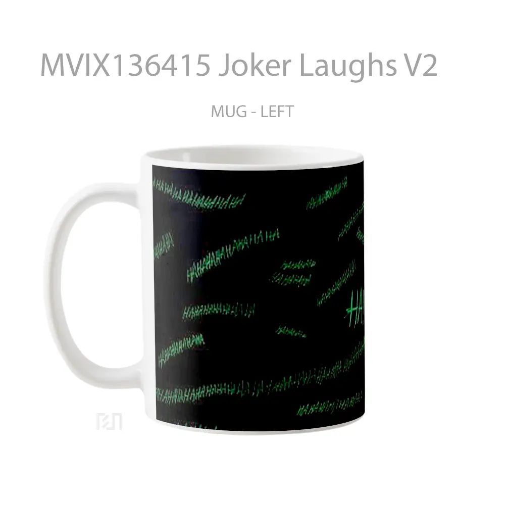 Mug Joker Laughs V2 Gelas Superhero - All-side / Desain