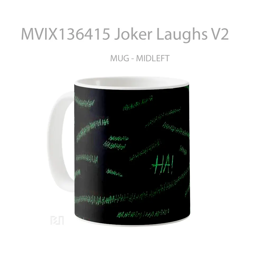 Mug Joker Laughs V2 Gelas Superhero - All-side / Desain
