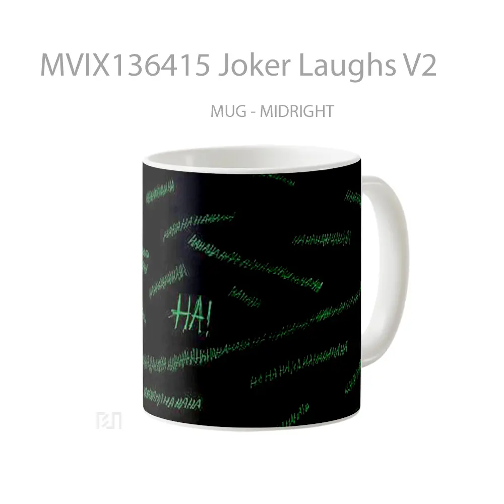 Mug Joker Laughs V2 Gelas Superhero - All-side / Desain