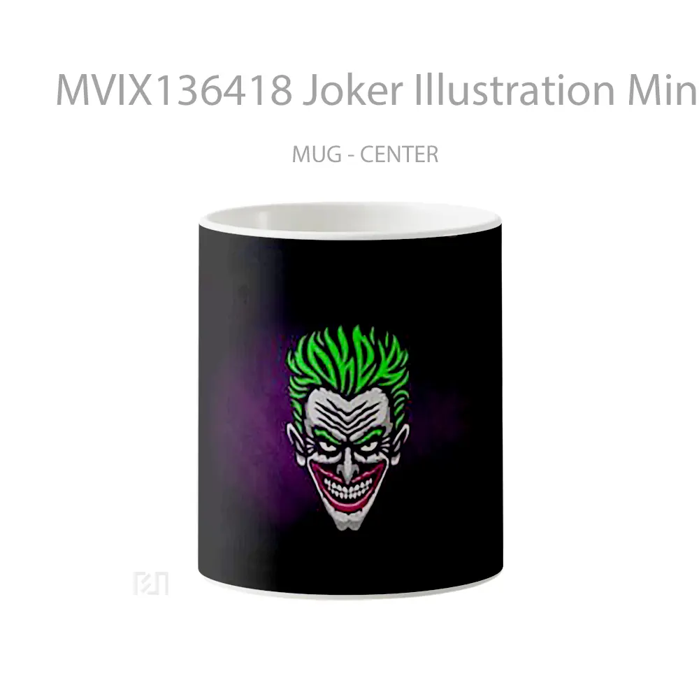 Mug Joker Illustration Minimalist Gelas Superhero