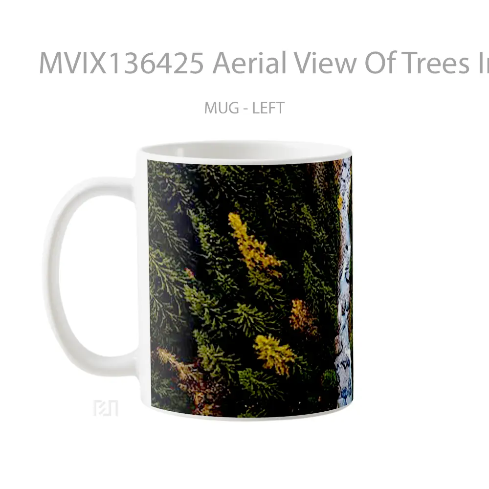 Mug Aerial View Of Trees In A Forest Gelas Pemandangan Alam - All-side / Desain